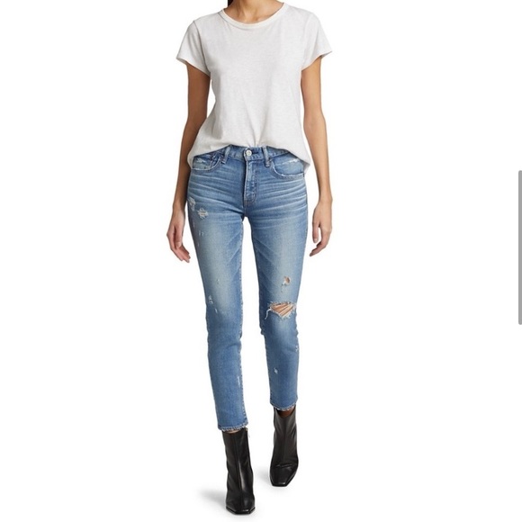 Moussy Vintage x Revolve Womens Gleedsville Skinny Light Blue Ripped Jeans - Picture 2 of 14